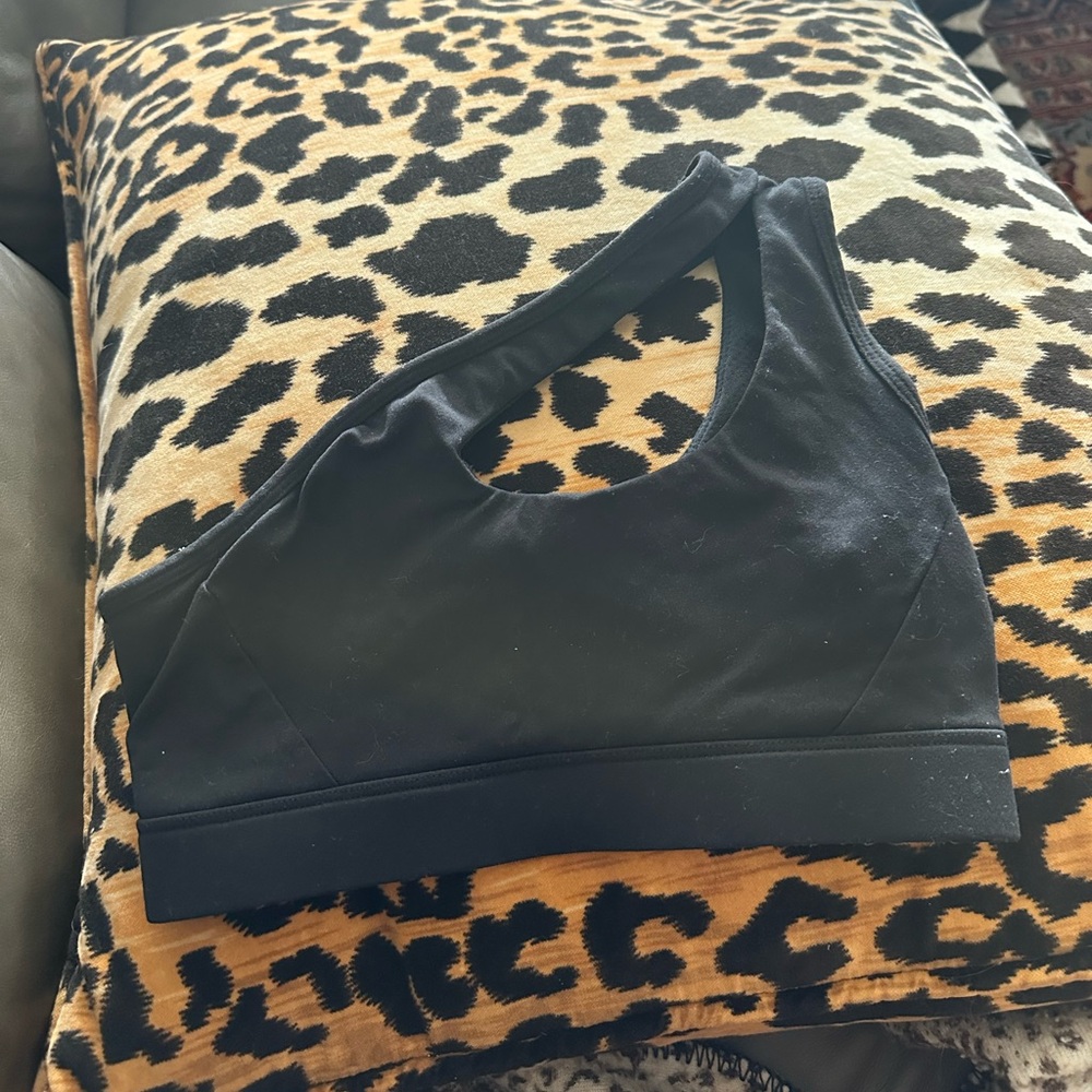 Women's Black Sports Bra from Amazon Size S